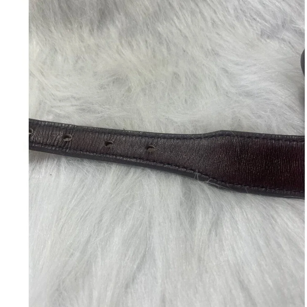 James Reid Ltd Chacon Sterling Silver Buckle Brown Leather Western Range Belt 38
